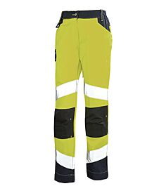 PANTALON FEMME FLUO TECH JAUNE FLUO / DARK BLUE HAUTE VISIBILITE CEPOVETT - 22-9E82-8267-2096