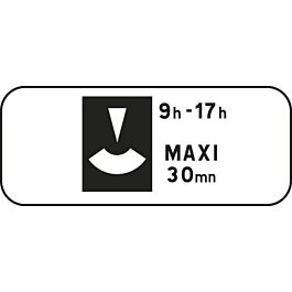 Panonceau complémentaire pour stationnement/arret 500x500 Ecolign M6c1 cl1 - NADIA SIGNALISATION - PNC500500E1M6c1