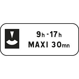 Panneau complémentaire stationnement arrêt 500x500 Ecolign M6c2 cl1 - NADIA SIGNALISATION - PNC500500E1M6c2