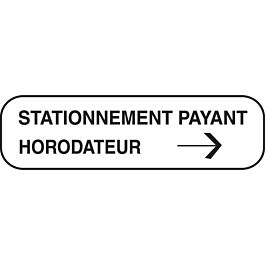 Panneau complémentaire stationnement et arrêt 700x700 M6e ex.1 cl1 - NADIA SIGNALISATION - PNC700700E1M6ee1