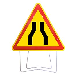 Panneau de signalisation AK3 danger chaussée rétrécie classe1 1000 mm NADIA SIGNALISATION - PTRI1000GALPSAK3