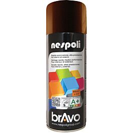 Aérosol de peinture décorative couleur brun chocolat brillant 400 ml - NESPOLI - 180050