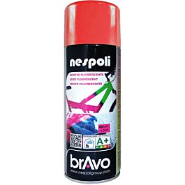 Aérosol de peinture acrylique fluorescente couleur rouge fluo 400 ml - NESPOLI - 180504