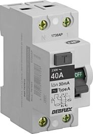 Interrupteur différentiel 30mA pour tableau électrique - Gris - 3307