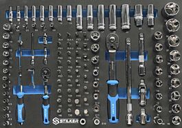 Module mousse plein douilles et cliquets 1/2' 1/4' 109 STILKER - 09630