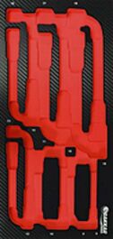 Module mousse finition carbone vide cles a pipe 8 DRAKKAR TOOLS - 09807