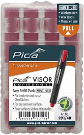Etui de 4 mines pica visor permanent fluo - rouge PICA - 99140