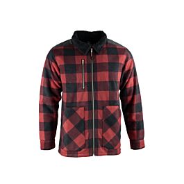 Veste matelassé carreaux bicolore ERABLE ROUGE NOIR - LMA LEBEURRE - 9260