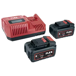 Pack 2 batteries FLEX 18V 5Ah + chargeur - 491349