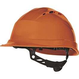 CASQUE DE CHANTIER VENTILÉ ORANGE SERRAGE CRÉMAILLÈRE DELTA PLUS - D020QUARUP4OR