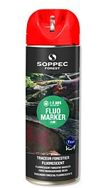 Bombe de peinture - Traceur forestier SOPPEC fluorescent rouge fluo 12 mois fluo marker - 131313