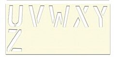POCHOIR SOPPEC LETTRE U À Z EN PVC 1MM D'ÉPAISSEUR RÉUTILISABLE -451725