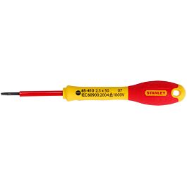 Tournevis d'électricien isolé 1000 V 2,5 x 50 mm - Fatmax  - 1-65-410 - STANLEY FATMAX