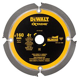 Lame de scie circulaire portative denture diamant 160 x 20 mm 4 dents - DT1470-QZ - DEWALT