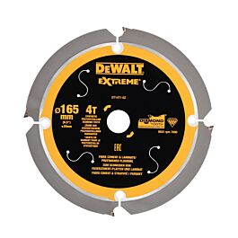 Lame de scie circulaire portative denture diamant 165 x 20 mm 4 dents - DT1471-QZ - DEWALT