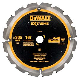 Lame de scie circulaire denture diamant, 305 x 30 mm, 16 dents - DT1475-QZ - DEWALT
