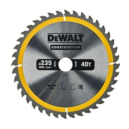 Lame de scie circulaire 235x30 mm, 40 dents, ATB/tronçonnage, angle d'attaque 20 - DT1955-QZ - DEWALT