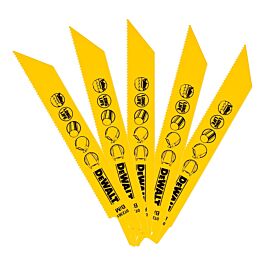 Lame de scie sabre BiM pour la coupe du métal 152 mm profondeur < 8 mm / 18 TPI - DT2361-QZ - DEWALT