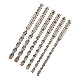 Pack de 6 forets SDS-Plus Ø : 6 mm (x2), 8 mm (x2), 10 mm (x2) - DT60302-QZ - DEWALT