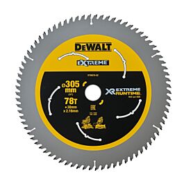 Lame de scie circulaire stationnaire carbure XR Runtime, 305 x 30 mm, 78 dents - DT99576-QZ - DEWALT