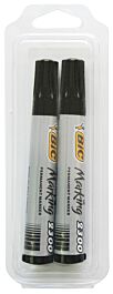2 marqueurs permanents noirs corps plastique (blister) TALIAPLAST - 401092
