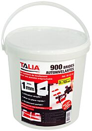 BRIDES AUTO-NIVELANTES 1MM (SEAU DE 900 PIECES) TALIAPLAST - 404291
