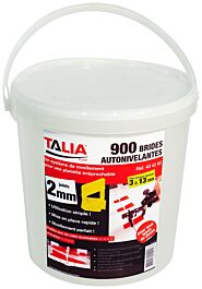 BRIDES AUTO-NIVELANTES 2MM (SEAU DE 900 PIECES) TALIAPLAST - 404292