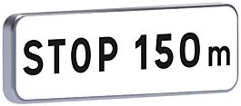Panneau permanent M5b distance du stop à spécifier 500x150 c1 TALIAPLAST - 521401
