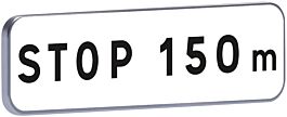 Panneau permanent M5b distance du stop à spécifier 900x250 c2 TALIAPLAST - 521561