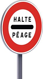 Panneau permanent B5c 450 c2 arrêt au poste de péage TALIAPLAST - 522654