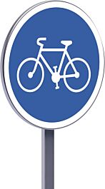 Panneau permanent B22a 650 c2 piste ou bande obligat. pour les cycles sans side-car ou remorque TALIAPLAST - 522776