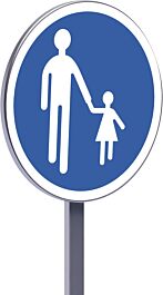 Panneau permanent B22b 650 c2 chemin obligatoire pour piétons TALIAPLAST - 522777