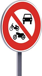 Panneau permanent B7b 850 c1 accès interdit à tous les véhicules à moteur TALIAPLAST - 522806