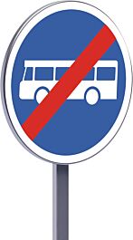 Panneau permanent B45a 850 c2 fin de voie réservée aux transports en commun TALIAPLAST - 522887