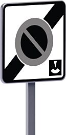 Panneau permanent B50c 500x500 c1 sortie d'une zone à stationnement de durée limitée TALIAPLAST - 522908