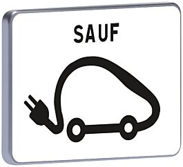 Panneau permanent M6i 500x350 c1 réservé aux véhicules électriques TALIAPLAST - 525028