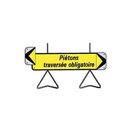 Panneau de déviation temporaire TALIAPLAST 'Piétons Traversée ...