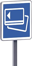 Panneau permanent C64b 700x700 c2 paiement par carte bancaire TALIAPLAST - 528277