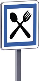 Panneau permanent Ce16 500x500 c1 restaurant ouvert 7 jours sur 7 TALIAPLAST - 528325