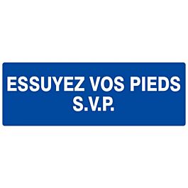 Panneau adhésif ESSUYEZ VOS PIEDS S.V.P 330X75MM TALIAPLAST - 725617
