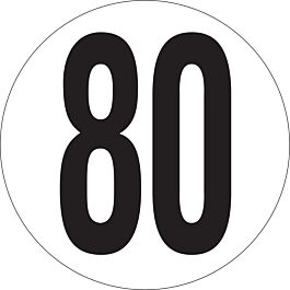 PANNEAU VEHICULES LIMITES A 80KM/H PS Ø200MM TALIAPLAST - 628221