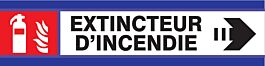 PANNEAU EXTINCTEUR FLECHE A DROITE D-SIGN 180X45MM TALIAPLAST - 630103