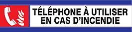 PANNEAU TELEPHONE D'INCENDIE D-SIGN 180X45MM TALIAPLAST - 630105