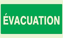 PANNEAU EVACUATION LUMINESCENT 330X200MM TALIAPLAST - 631405