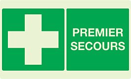 PANNEAU PREMIER SECOURS LUMINESCENT 330X200MM TALIAPLAST - 631406