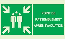 POINT DE RASSEMBLEMENT APRES EVACUATION LUMIN.330x200mm TALIAPLAST - 631408