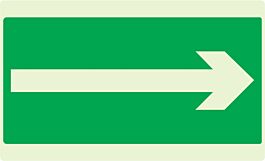 PANNEAU FLECHE (SECOURS) LUMINESCENT 330X200MM TALIAPLAST - 631419