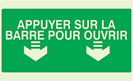 APPUYER SUR LA BARRE POUR OUVRIR LUMINESCENT 330x200mm TALIAPLAST - 631421