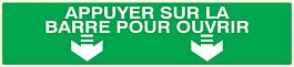 PANNEAU APPUYER SUR LA BARRE POUR OUVRIR LUMINESCENT 330X75MM TALIAPLAST - 635421