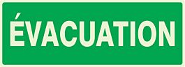 PANNEAU EVACUATION LUMINESCENT 330X120MM TALIAPLAST - 636405